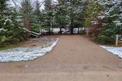 Gravel pad installed at campsite