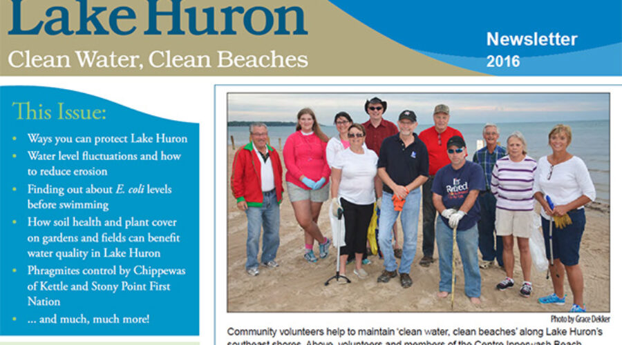 Healthy Lake Huron: Clean Water, Clean Beaches Releases 2016 Newsletter