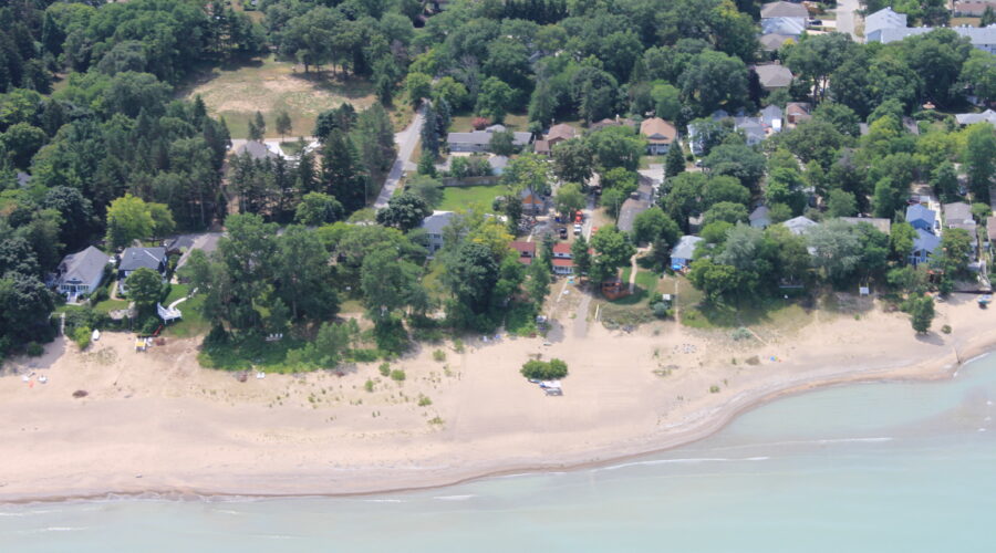 shorline photo showing dynmamic beach