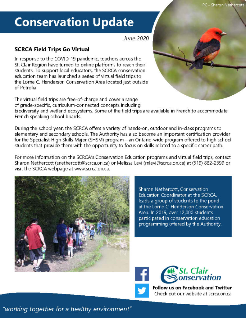 Conservation Update – June 2020 – St. Clair Region Conservation Authority