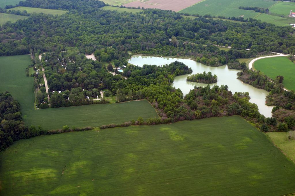 Aerial view of the A. W. Campbell Conservation Area