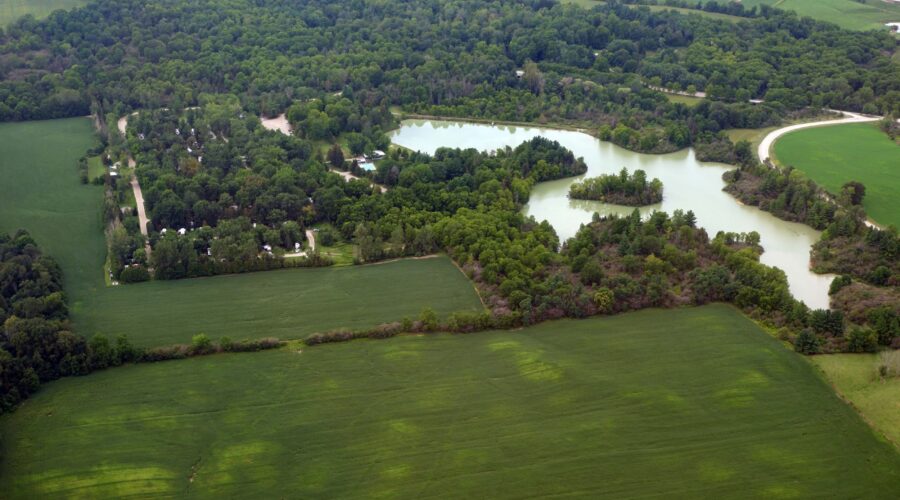 Aerial view of the A. W. Campbell Conservation Area